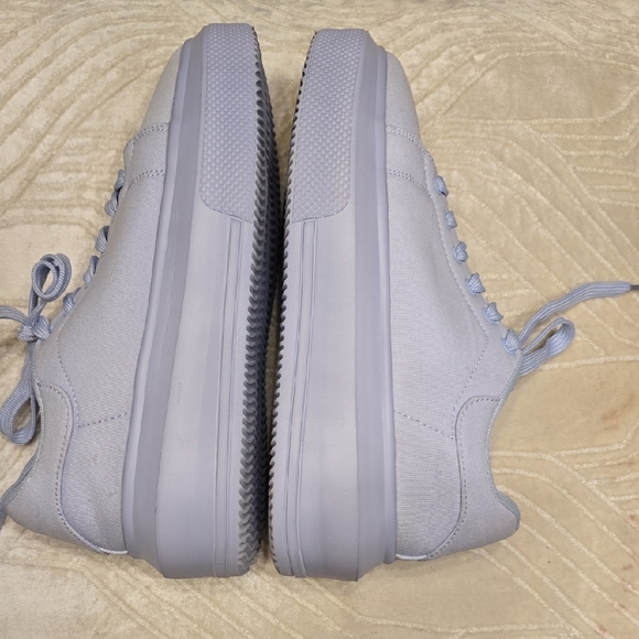 ASOS Light Blue Platform Sneakers Classic Low-Top Design - Picture 7 of 12